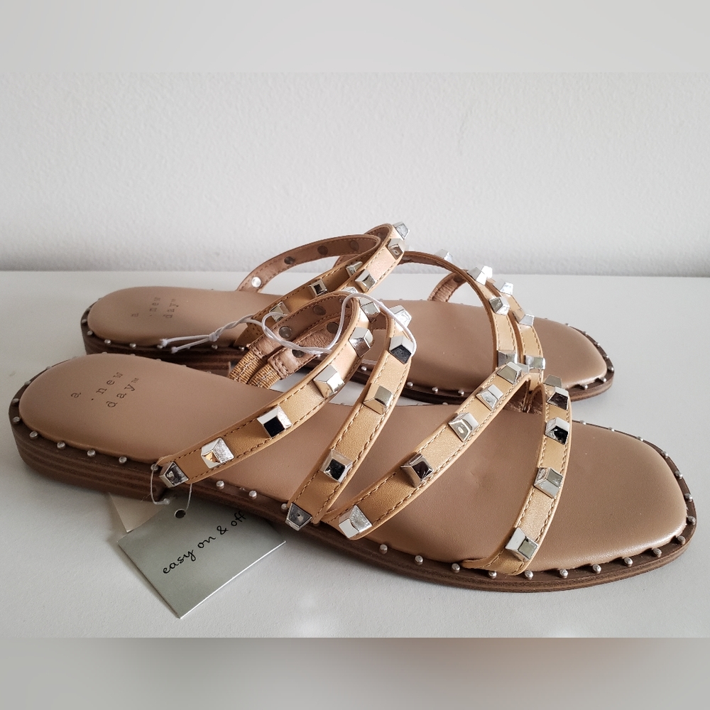 A New Day Tan Hollis Sandals Size 9